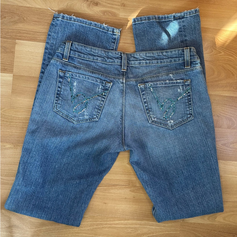 bebe rhinestone pocket jeans